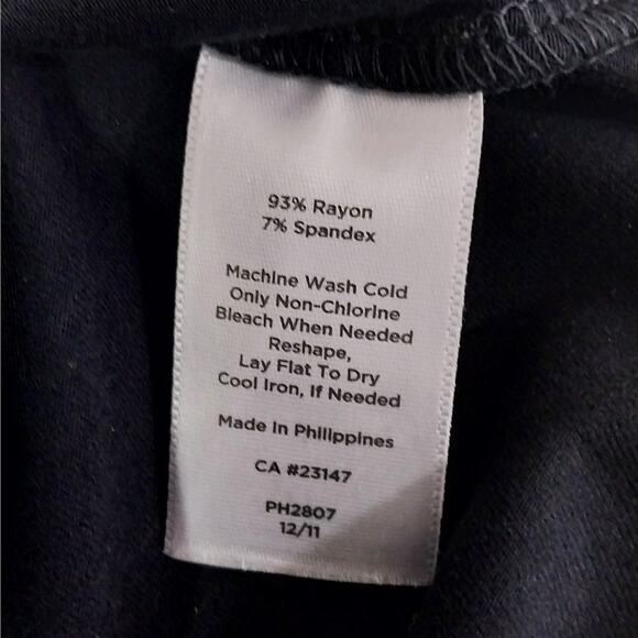 TALBOTS PETITES! BLACK JERSEY KNIT BELTED WAIST, CRISS-CROSS BODICE DRESS! SZ SP - Picture 10 of 11